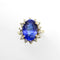 Bague 54 Bague en or tanzanite et halo de diamants par LeVian 58 Facettes