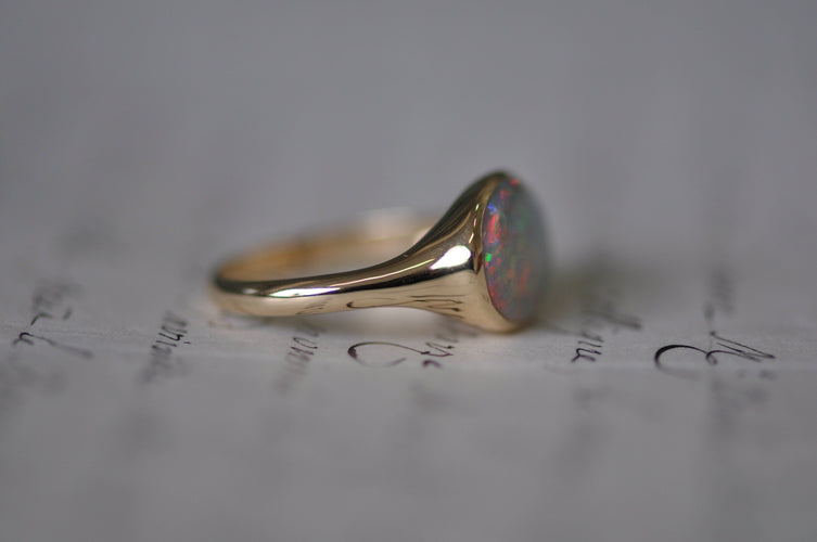 Bague Vintage Australian opal ring 58 Facettes