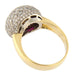 Ring 58 Yellow gold ring with rubies and diamonds 58 Facettes G3517