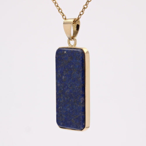 Pendentif Pendentif plaque lapis lazuli or jaune 58 Facettes 25-060