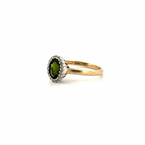 Bague 57 Bague Or Jaune 18k Tourmaline & Diamants 58 Facettes 50-GS26328-04