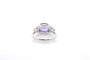 Bague 53 Bague Or blanc Saphir de Ceylan Diamants 58 Facettes 23834 / 23852