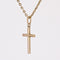 Pendentif Croix or fil rond 58 Facettes CVP111