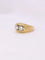 Bague 53 Bague jonc vintage godrons or jaune diamants taille ancienne 0,7 ct 58 Facettes J391