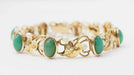 Bracelet Bracelet or jaune chrysoprases diamants et perles fines 58 Facettes 32781