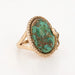 Ring 55 Victorian Snake Ring Gold, Diamond, Turquoise 58 Facettes G13370