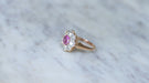 Bague 58 Bague Marguerite Saphir Rose et Diamants 58 Facettes