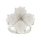Bague fleurie en onyx blanc