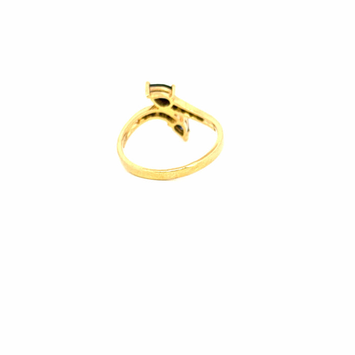 Bague 53 Bague or jaune saphirs diamants 58 Facettes 105-GS50465-4