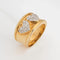 Bague Bague Double Coeur Diamant Vintage Or Jaune 58 Facettes
