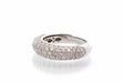 Bague 54 Bague jonc or blanc diamants 58 Facettes 25774-dv