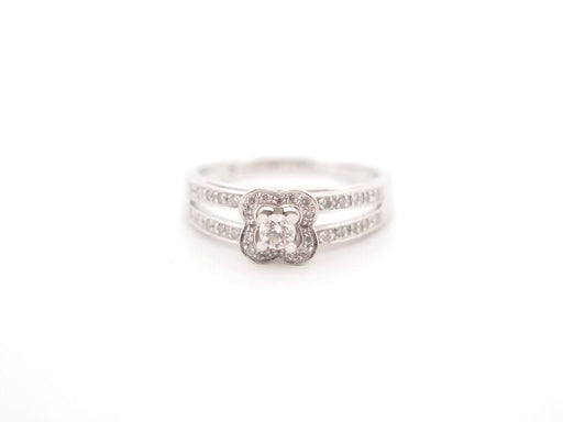 Ring 53 MAUBOUSSIN solitaire ring chance of love n1 white gold diamond 58 Facettes 259023