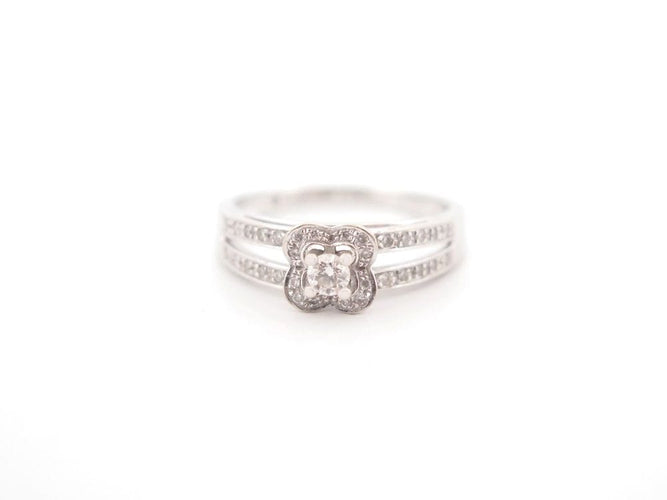 Bague 53 bague MAUBOUSSIN solitaire chance of love n1 or blanc diamant 58 Facettes 259023