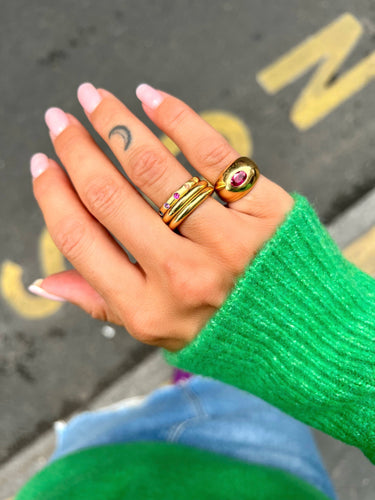 Chevalière Rubis Ovale