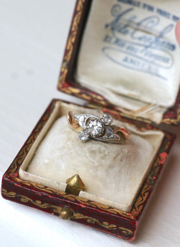 Bague 53 Bague Toi et Moi diamants, or rose et platine 58 Facettes