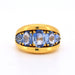 Bague 53 Bague Jonc Vintage, Or jaune, Saphirs Naturels 4 Carats 58 Facettes 383