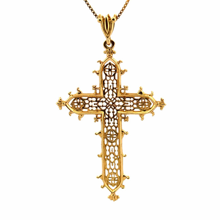 Pendentif Pendentif Croix or jaune 58 Facettes PE2-D1-GS35328-1