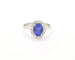 Bague Bague en or blanc avec tanzanite de 1,72 ct et diamants 58 Facettes 12244