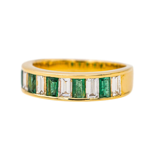 Bague 52 Bague Or jaune Diamant, Emeraude 58 Facettes 4274092RV