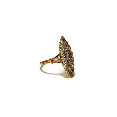 Bague 54 Bague Marquise en Or jaune et Diamants 58 Facettes REF24016-180