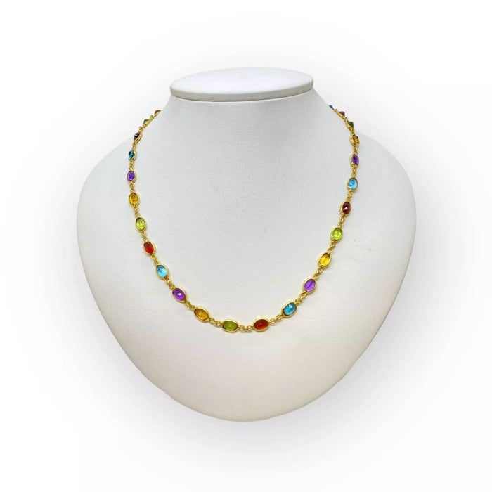 Collier Collier avec pierres multicolores 58 Facettes 330063796