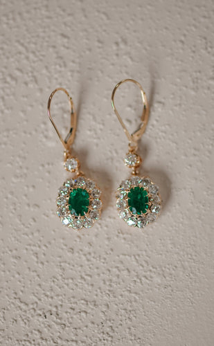 Antique emerald earrings