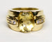 Bague 50.5 Bague Style Tank Or Jaune CItrine 58 Facettes A11624