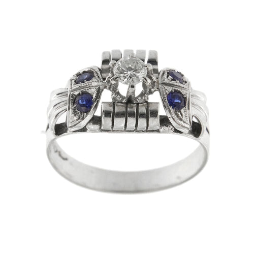 Bague Bague avec saphirs et diamants 58 Facettes 30533