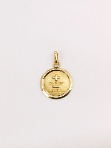Pendentif Médaille Amour AUGIS "L'originale" or jaune Plus qu’hier moins que demain 58 Facettes J459