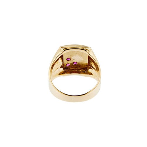Bague Bague pour homme en or jaune avec rubis 58 Facettes 36431