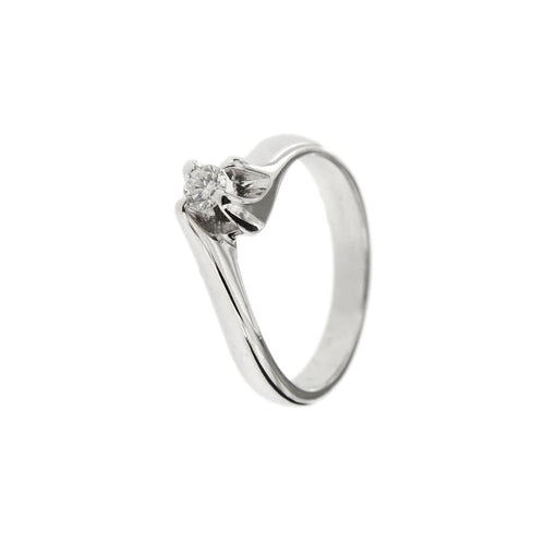 Bague 52 Bague solitaire Or blanc Diamant 58 Facettes 31624