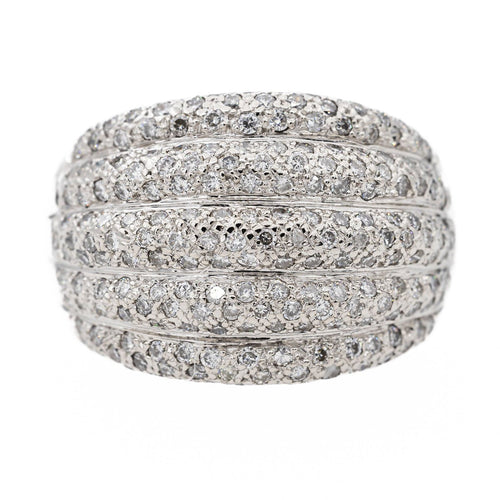 Bague 54 Bague Jonc Or blanc Diamant 58 Facettes 2841920CN