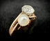 Bague 56 Bague ancienne or blanc et rose, perle fine et diamant 58 Facettes