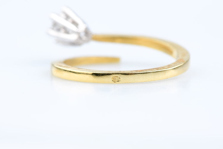 Bague 55 Bague solitaire diamant en or jaune 58 Facettes BG-31200195-107