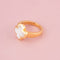 Bague 59 Van Cleef & Arpels - Bague Pure Alhambra en or jaune 18k et nacre blanche 58 Facettes