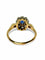 Bague or jaune saphir 0,5 ct et diamants 0,5 ct