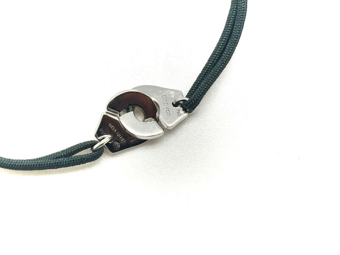 Bracelet DINH VAN - Bracelet Menottes R12 avec diamants, sur cordon 58 Facettes M9044