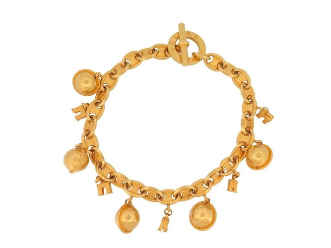 Collier vintage collier CELINE breloques arc de triomphe & spheres logo dore 58 Facettes 260608