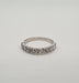 Ring 55.5 Half-alliance 18 carat white gold set with diamonds 58 Facettes