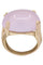 Bague 54 Bague or jaune quartz rose 58 Facettes 1000
