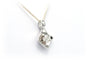 Pendentif Pendentif contemporain en or blanc 18 carats serti de diamants 58 Facettes 22256