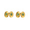 Paire de boutons de manchettes en or jaune et turquoises