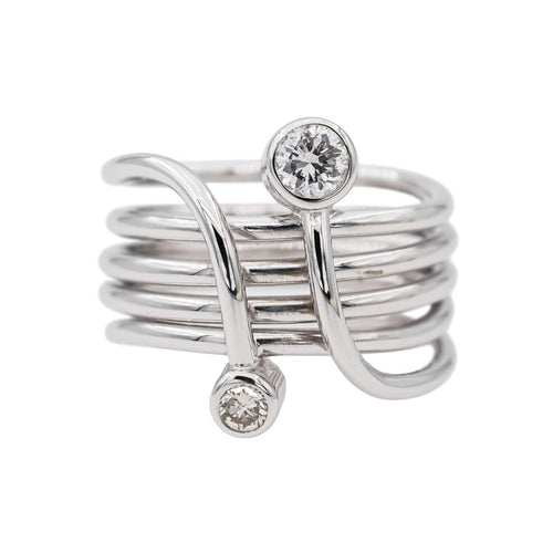 Bague 50 Bague  Toi & Moi Or blanc Diamant 58 Facettes 2925343RV