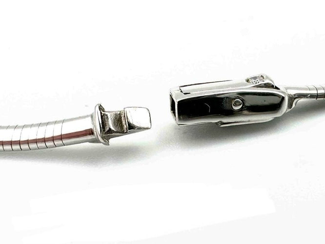 STERN. Collier or blanc 18K, aigue-marine et diamants