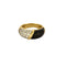 VAN CLEEF & ARPELS - Bague en or jaune, platine , onyx et diamants.