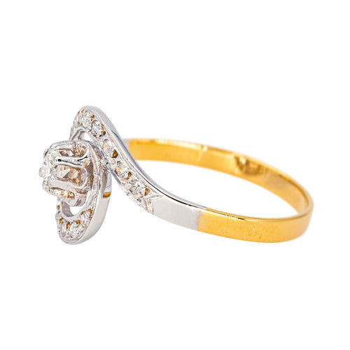 Bague 53 Bague Tourbillon Or blanc, Or jaune Diamant 58 Facettes 4555442CN