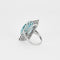 Bague 49 Bague or gris aigue marine et diamants 58 Facettes 12412