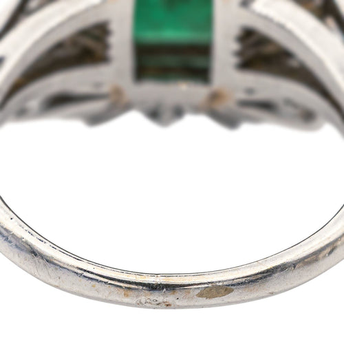 Bague 51 Bague Or blanc Emeraude, Diamant 58 Facettes 3981319RV