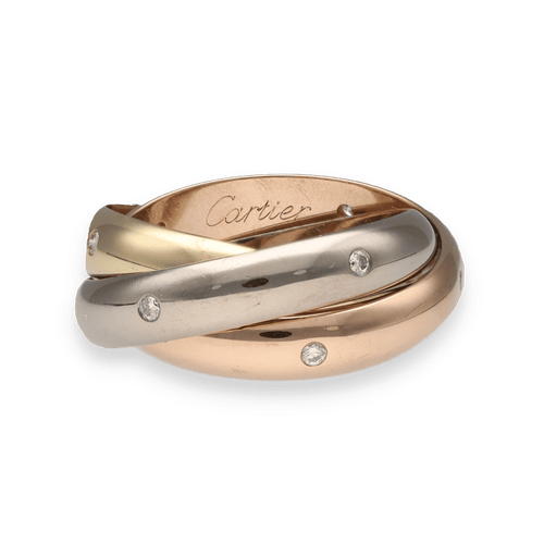 Bague 50 Alliance Cartier Trinity – Moyen Modèle – 15 Diamants – Full Set 2009 58 Facettes FB10956