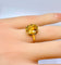 Bague 46.5 Bague en or jaune 18 carats et citrine 58 Facettes AB492